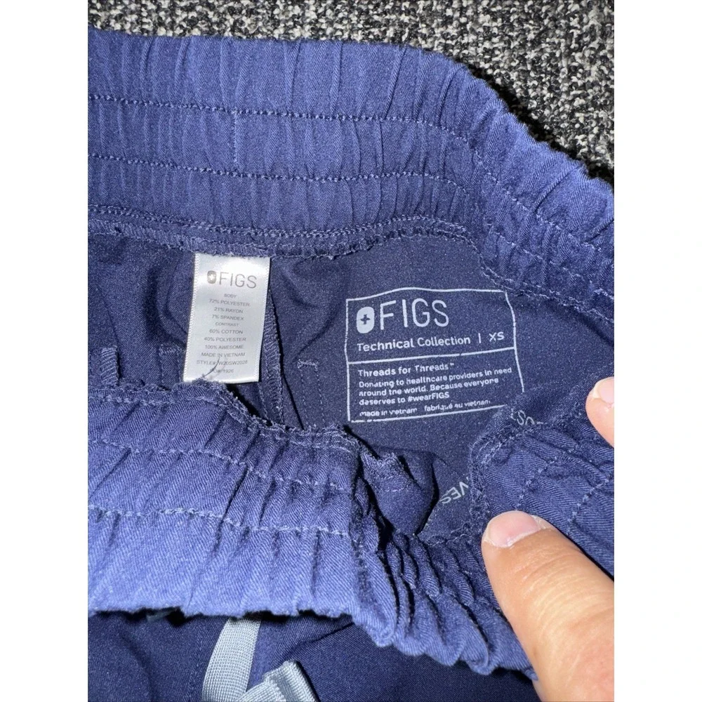 Figs Pants‎ Womens XS Scrub Cade Graphite Blue Cargo Scrub Medical Uniform